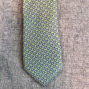 Tommy Hilfiger Tie with Blue Fish Pattern